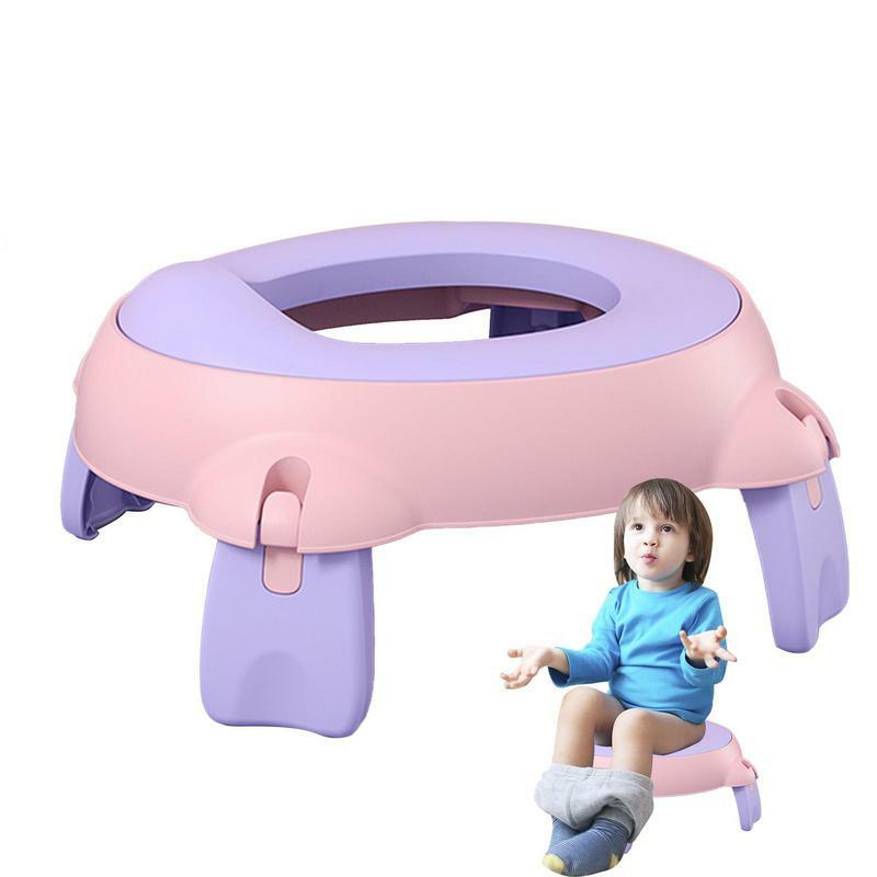 Assento sanitário dobrável anti-rolagem para crianças, saco de cocô à prova de respingos, assento antiderrapante para criança, design espacial para meninos