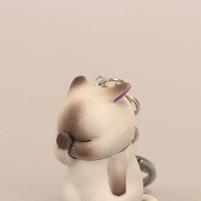 1pc schöne süße schüchterne Katze Schlüssel anhänger mollig Kätzchen Schlüssel ring Schmuck tasche Ornament Schlüssel Ornament Gepäck Anhänger Anhänger Zubehör