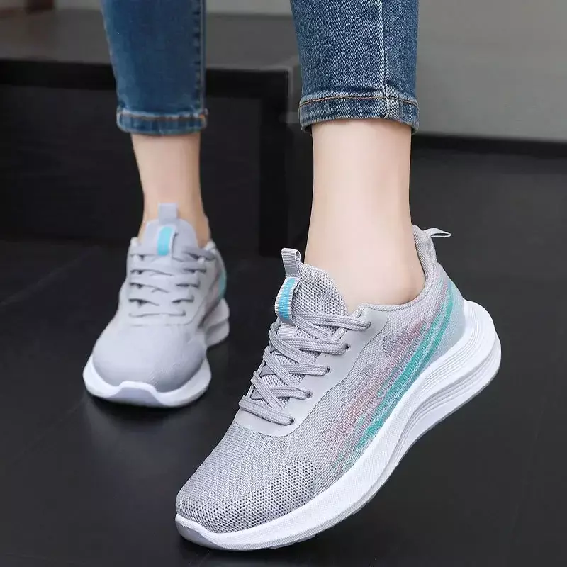 Running Shoes Women's Breathable Sneakers New Outdoor Light Mesh Air Cushion Female Sports Shoes Training Shoes Zapatos De Mujer