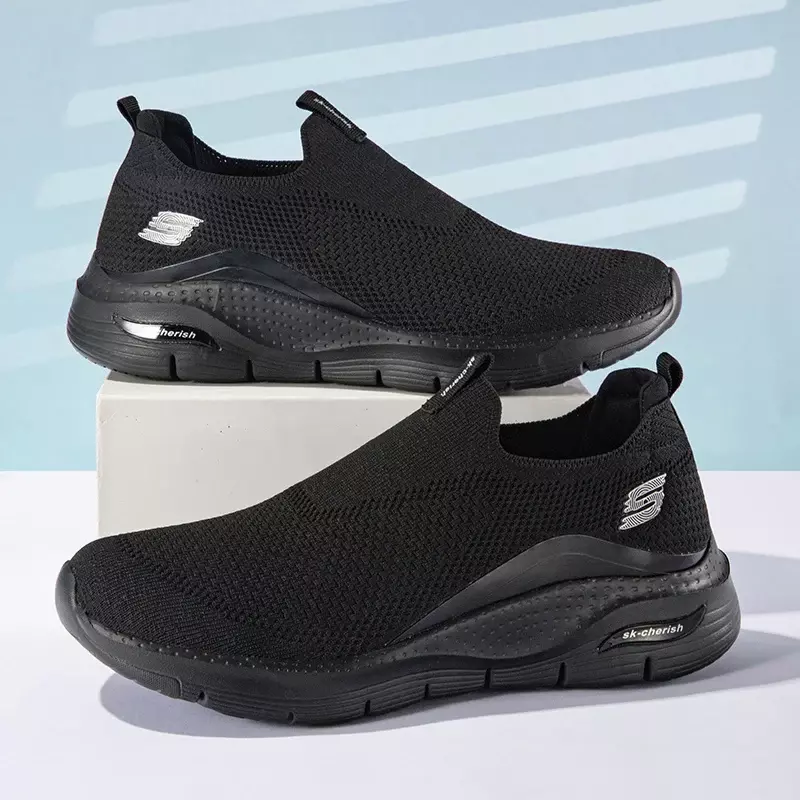 Breathable Casual Shoes Men Sneakers for Walking Hiking Slip on Mesh Low Top Running Shoes Outdoor Platform Shoes Size 39-46