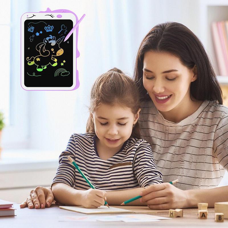 Mainan Tablet menulis LCD papan tulis balita, hadiah papan tulis Doodle 8.5 inci untuk Perlindungan Mata anak mainan menulis untuk anak perempuan dan anak laki-laki 2