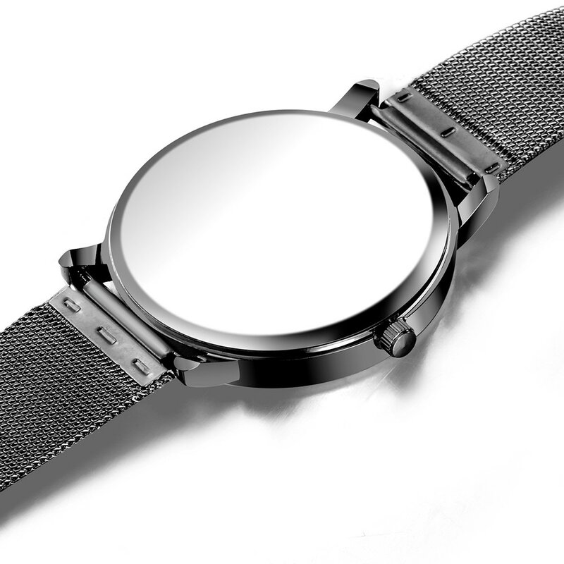 남성용 비즈니스 캐주얼 스테인레스 스틸 메쉬 벨트 시계 다이얼 쿼츠 시계, 절묘한 클래식 시계, 무료 배송 아이템 F