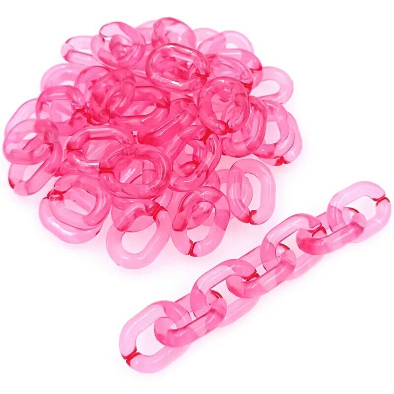 Acrílico Link Chain Beads para Homens e Mulheres, Gargantilha Multicolor, Acessórios para Colar, Pulseira DIY, Fazer Jóias, Minimalista, 20Pcs