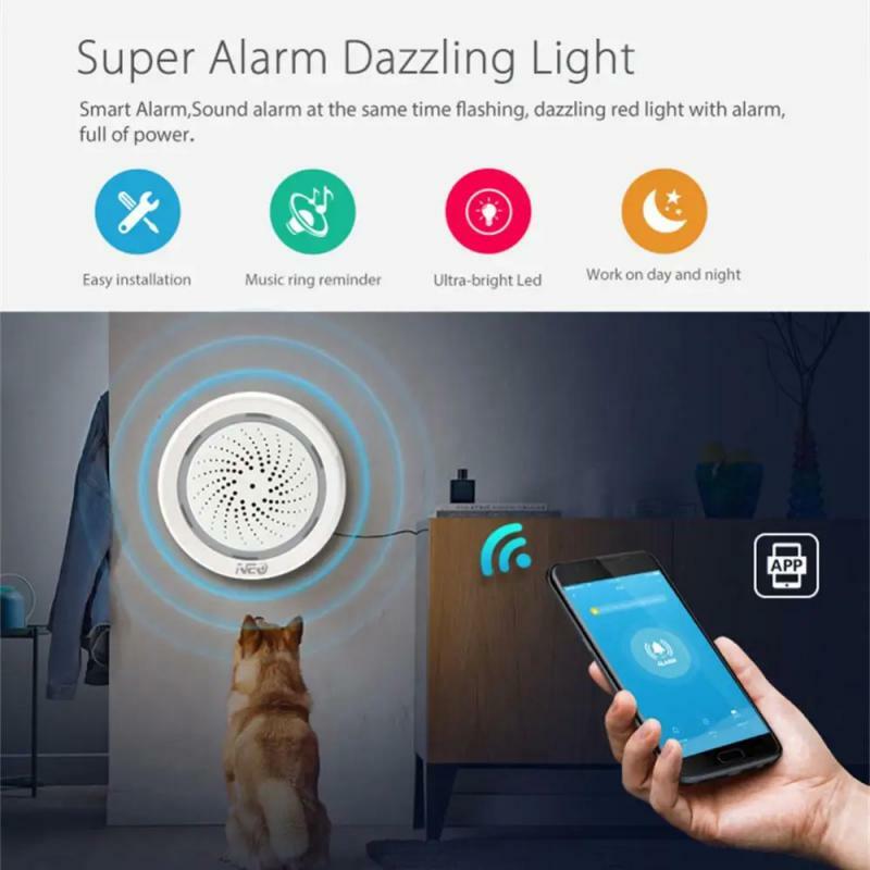 CoRui Wifi inteligentny System alarmowy dla domu antywłamaniowy Alarm bezpieczeństwa Tuya inteligentne życie kontrola aplikacji bezprzewodowy Alarm zdalnego sterowania grupowego