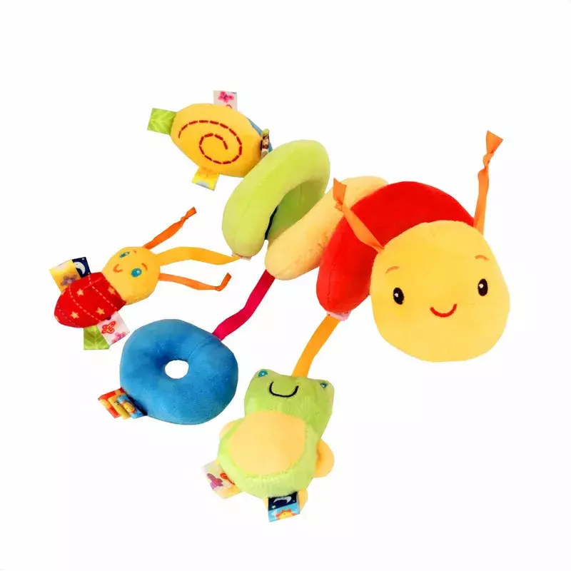 Baby Crib Hanging Rattles Toys Car Seat Toy Soft Mobiles Stroller Crib Spiral Toy Pram Hanging Dolls for Babies Newborn Gifts