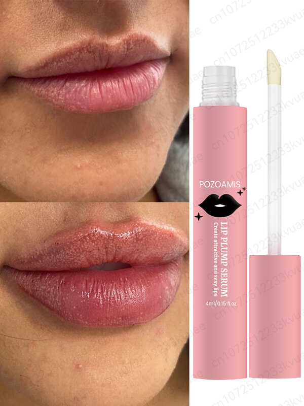 Bálsamo labial hidratante de larga duración, brillo de labios de suero sexy, crea labios extremadamente regordetes