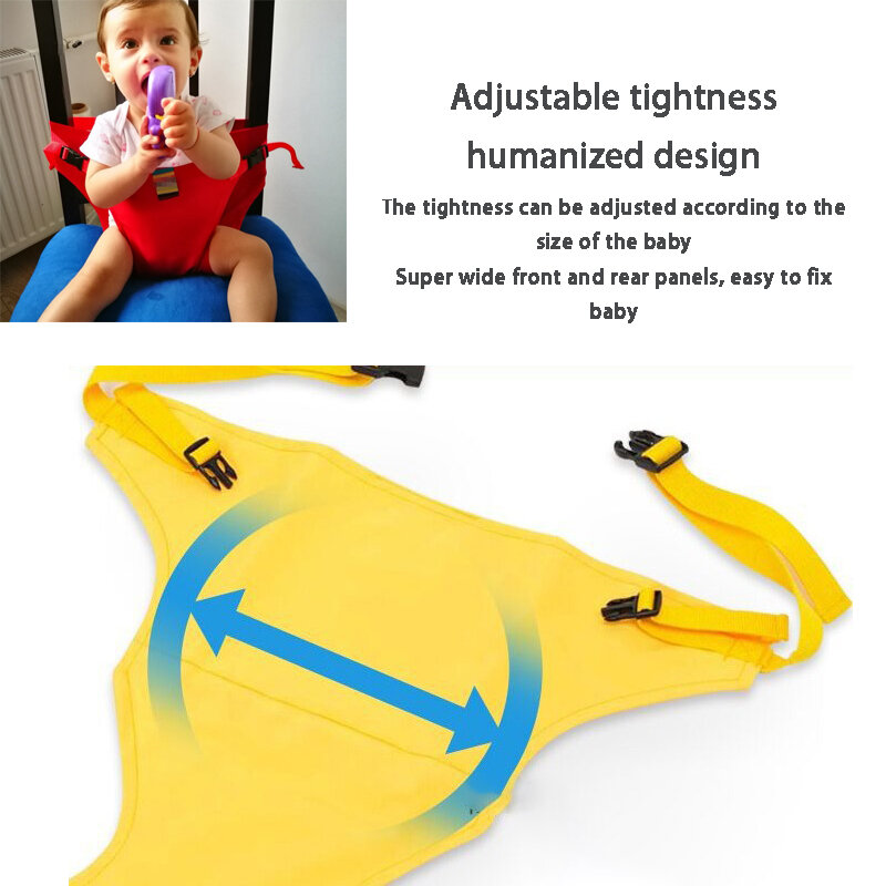 Cinturón de seguridad para silla de comedor de bebé, cinturón portátil para alimentación de bebé, arnés para silla de comedor de viaje para niños, cinturón de seguridad, accesorios para bebé