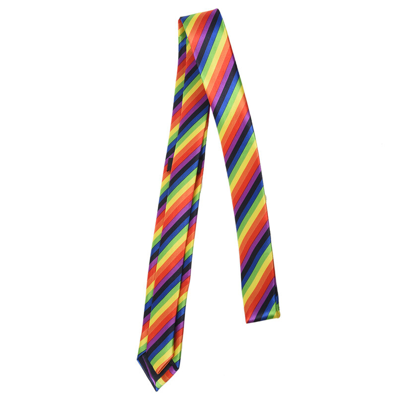 Männer Mode lässig dünn schlanke schmale Krawatte formale Hochzeits feier Krawatte, 19 (Regenbogen farbe)