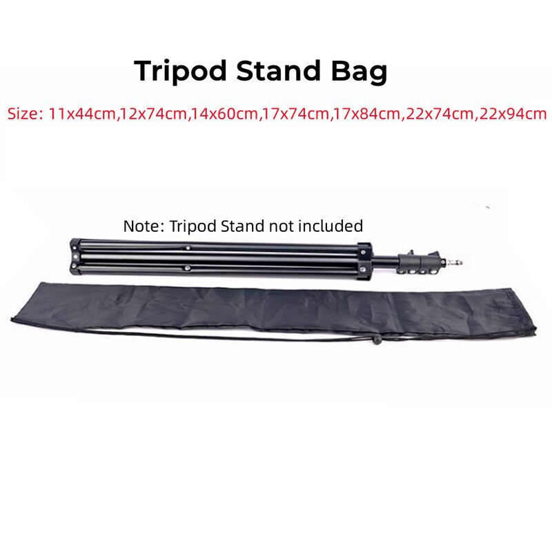 Tas Tripod nilon 35/50/55/74cm, tas Toting tali serut untuk mikrofon lampu Tripod berdiri payung hitam
