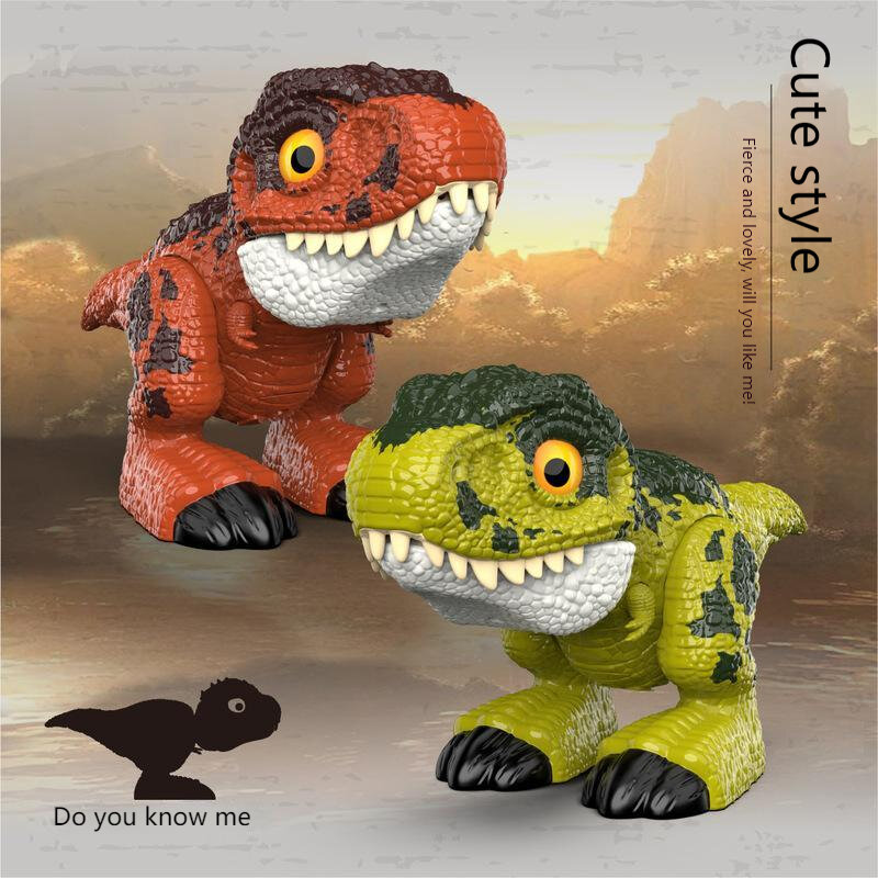 Q Version Manual Tyrannosaurus Rex Dinosaur Model Electric Vocalable Fun Interactive Boy Animal Toys Birthday Gift