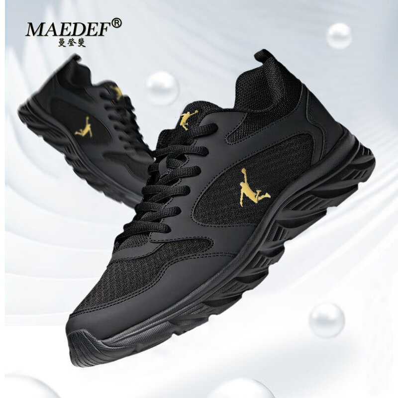 Maedef รองเท้าผ้าใบเดินสบายๆระบายอากาศได้ดี, รองเท้าสำหรับใส่นอกบ้าน sepatu kets Ringan นุ่มผู้ชายแฟชั่นรองเท้าบุรุษใหม่