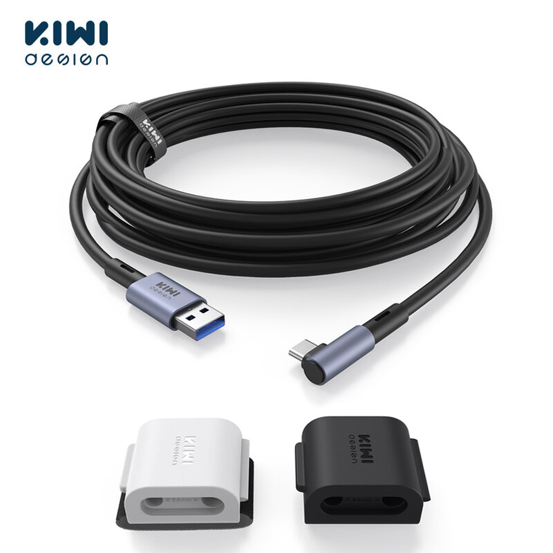 KIWI 디자인 USB C 타입 연결 케이블, 퀘스트 3, 퀘스트 2 액세서리, 최대 5Gbps 데이터 전송 속도, 16FT, 5M
