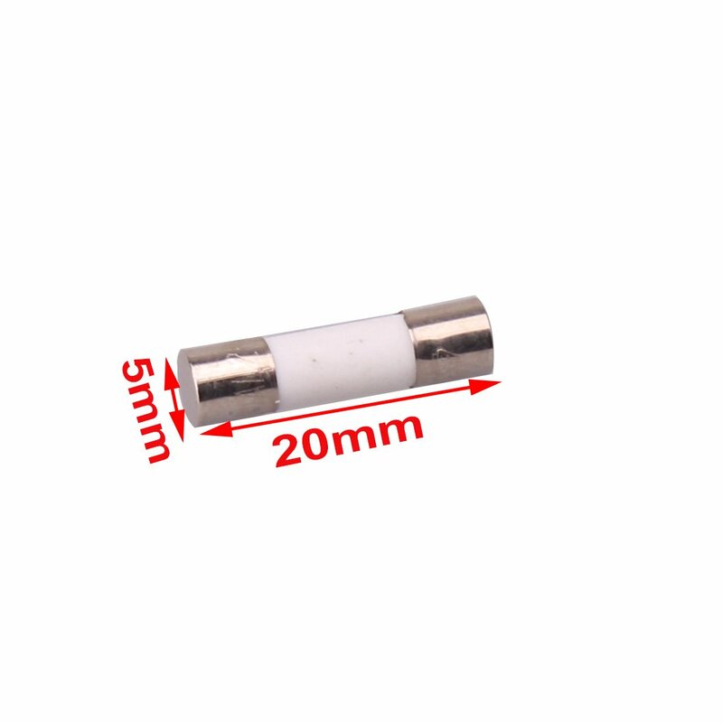 5X20Mm Snelle Slagkeramische Zekering 250V 0.1a 0.25a 0.5a 1a 2a 2.5a 3a 3.15a 4a 5a 6a 6.3a 8a 10a 15a 16a 20a 30a