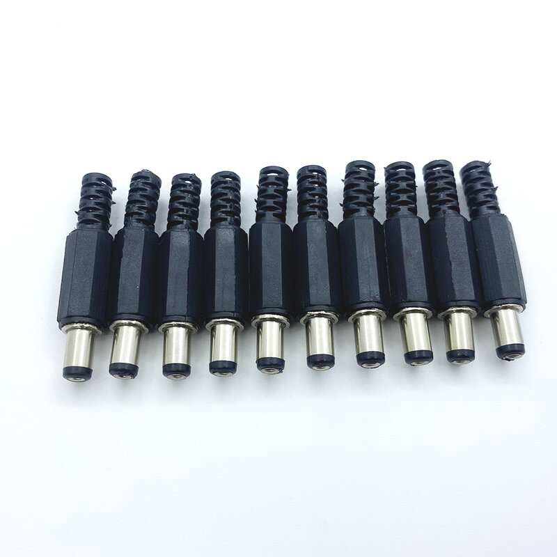 2/5/10Pcs 5.5x2.1mm DC Power Supply Male Laptop Plug Connector 5.5*2.1mm 9mm DC Male plug Solder Wire Chariging Socket Connector