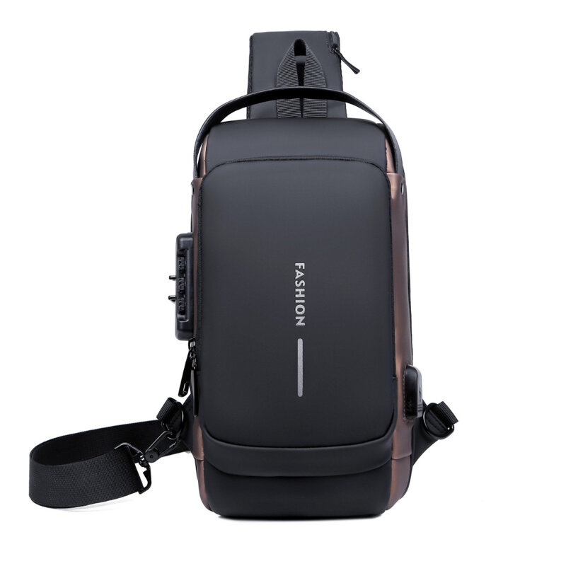 Мужской рюкзак-слинг через плечо, нагрудная сумка с защитой от кражи, дорожный водонепроницаемый нейлоновый мессенджер для мотоциклистов
