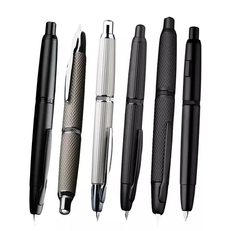 Madhon A1 pena tinta Tekan logam, pena desain pola skala ikan EF 0.4MM ujung menulis untuk perlengkapan kantor sekolah, pena hadiah