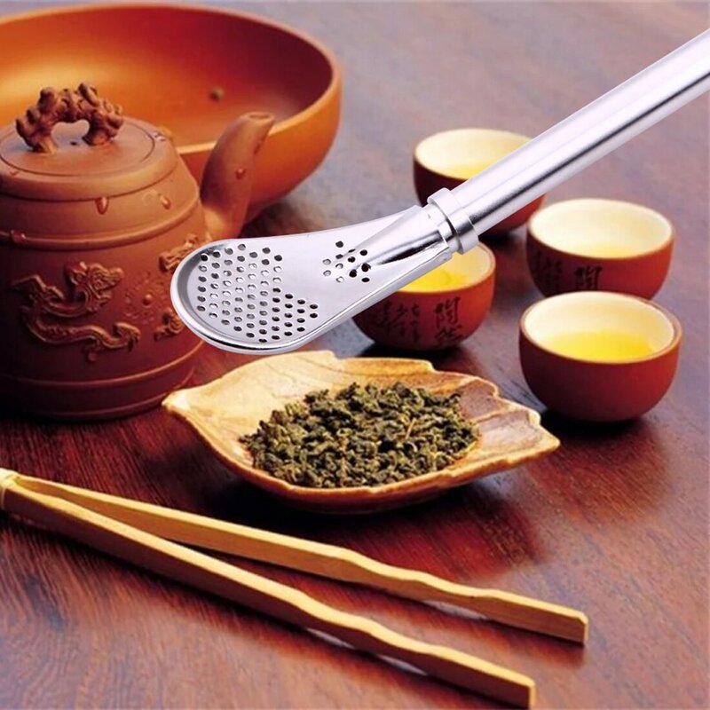 Edelstahl Trink stroh filter handgemachte Kräuter Kumpel Tee Glühbirne Kürbis wasch bar praktische Tee Werkzeuge Bar Zubehör