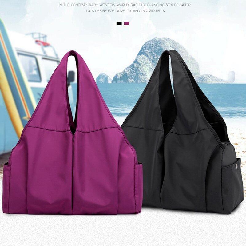 Impermeável Nylon Pano Shoulder Bag para as Mulheres, Mommy Shopping Bag, Novo