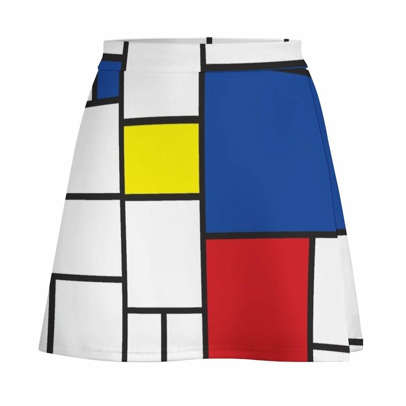 Mondrian minimalista De Stijl, arte moderno II Fatfatin-minifalda de lujo para mujer, faldas de lujo
