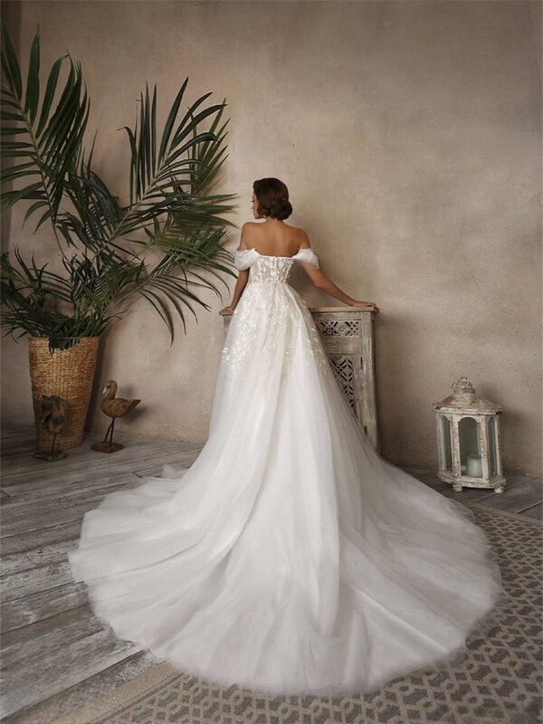 Elegant Boho Wedding Ball Gowns Vintage Lace Floor-Length Bridal Gown Sexy Sleeveless Sheath Wedding Dresses Vestidos De Novia