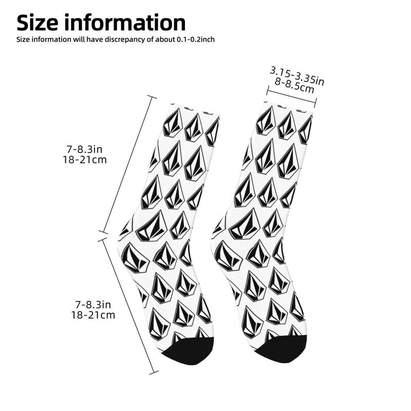 ถุงเท้าโลโก้ของ Volcom ถุงเท้ายาวสไตล์ฮาราจูกุชุดถุงเท้ายาวสำหรับเป็นของขวัญสำหรับผู้ชายและผู้หญิง