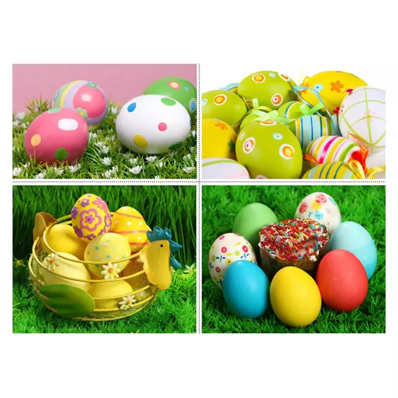 Mainan edukasi telur Paskah, mainan edukasi, lukisan DIY buatan, penetas telur plastik, simulasi telur palsu kecil, rumah ayam