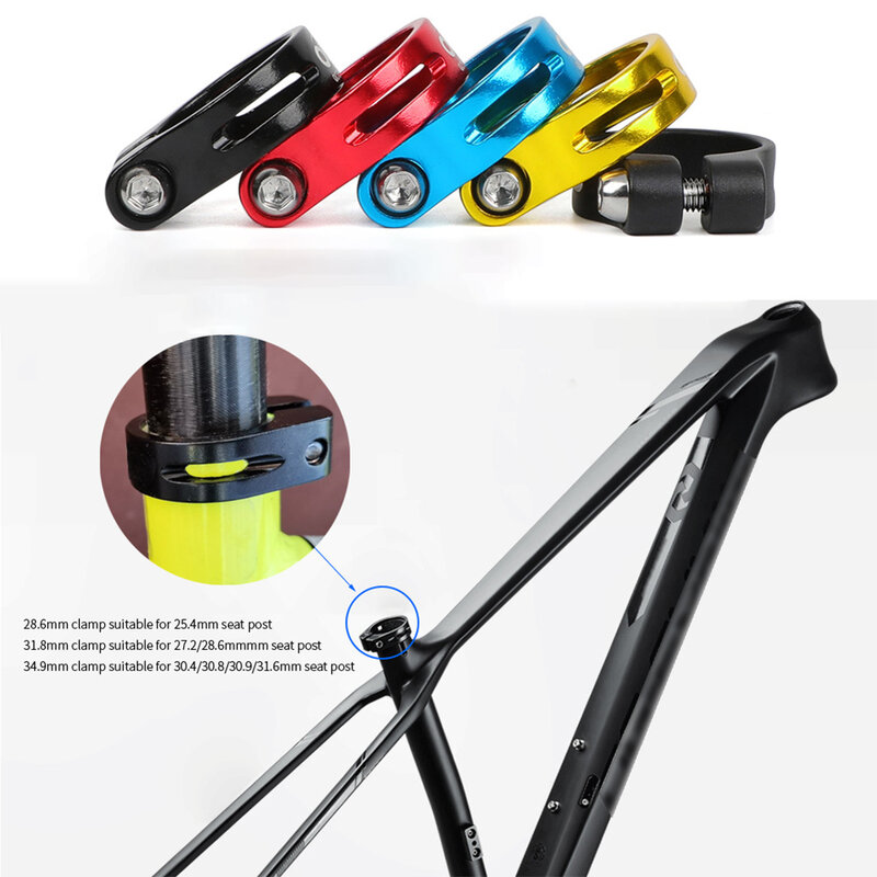 Boulon de serrage universel pour siège de vélo, pièces de cyclisme, accessoires de vélo, VTT léger, vélo de route, extérieur, 28.6mm, 31.8mm, 34.9mm