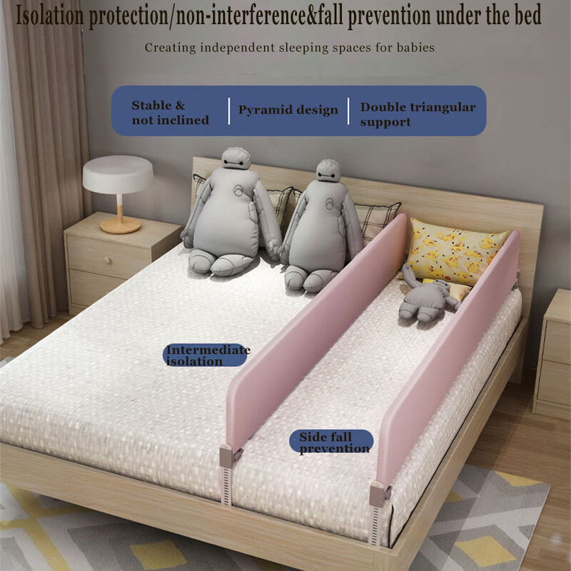 เครื่องกั้นเตียงเด็กทารกสำหรับเด็กทารกที่แยก Pagar tempat tidur ความปลอดภัยในการนอนรั้วกั้นแรงดันกลางป้องกันการตก