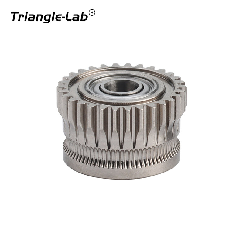 Trianglelab-engranaje de transmisión de filamentos de Metal para Creality K1 / K1 Max, engranaje extrusor niquelado de alta dureza