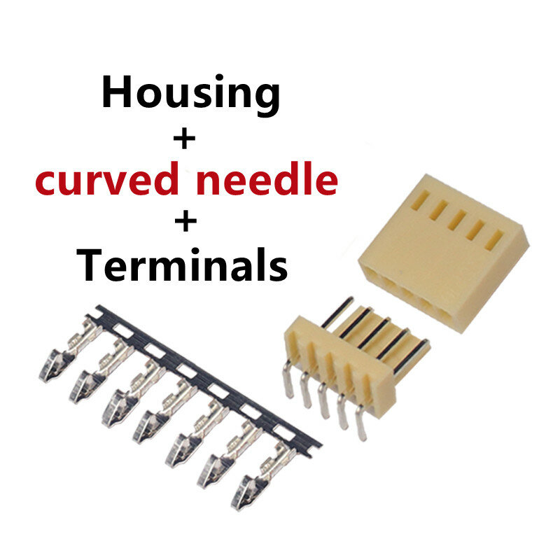 50set/100pcs KF2510 2.54MM Connector Straight/curved Pin header+Housing+Terminals Right Angle 90°/180° Male socket 2PIN~12PIN