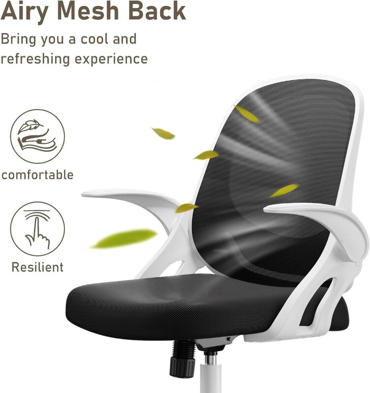 Home Office Work Desk Chair, giratória ergonômica, cadeira do computador, malha respirável, tarefa de apoio lombar