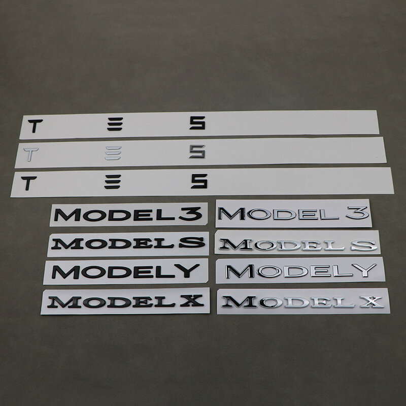 Para Tesla Model 3 modelo Y S X letras del maletero del coche pegatina de Color logotipo Abs accesorios especiales decoración Color embellecedor