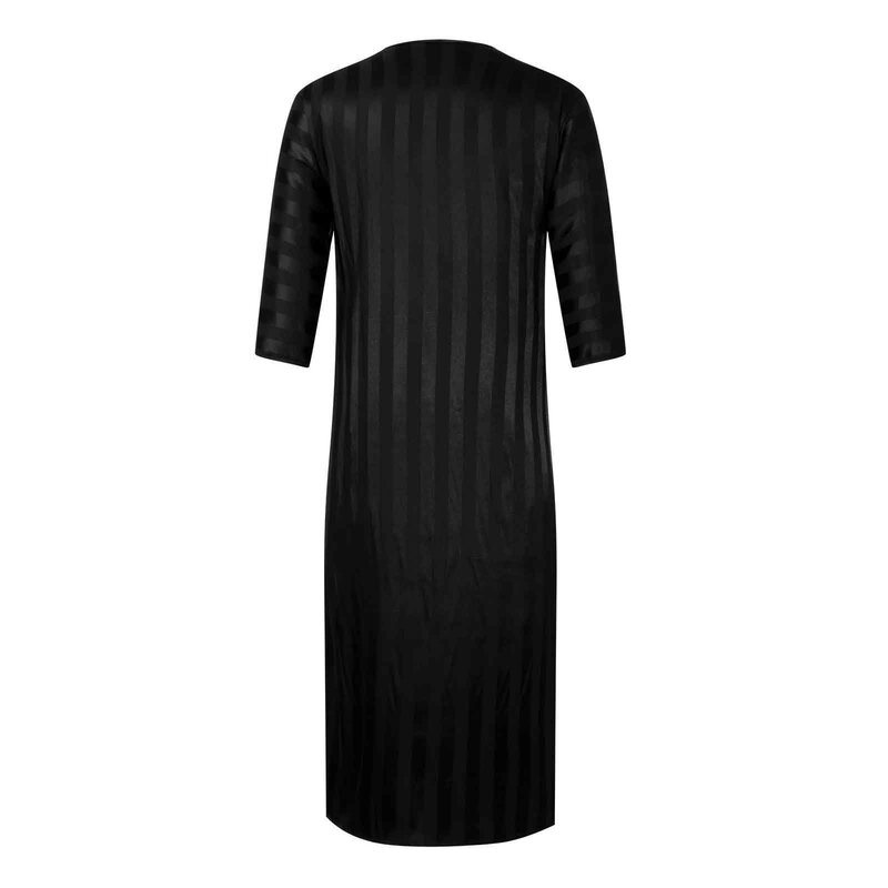 เสื้อคลุมยาวของชาวมุสลิมมีลายปักสไตล์ตะวันออกกลางคอวีเสื้อคลุมครึ่งแขน jubba thobe ซาอุดิอาระเบีย