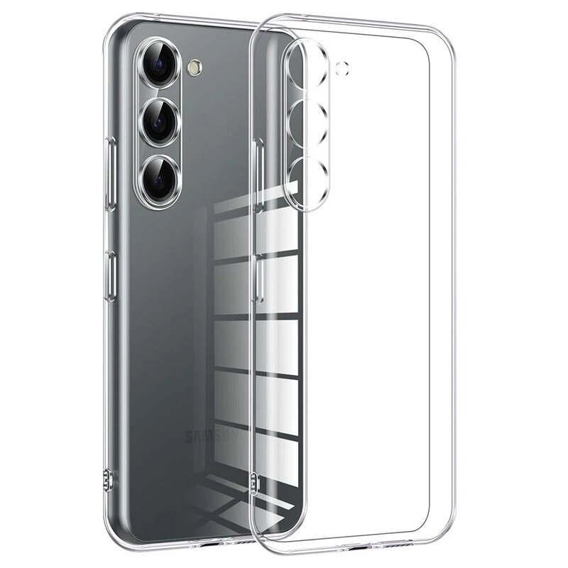 Ultra Dunne Heldere Siliconen Zachte Hoes Voor Samsung Galaxy S24 Ultra S23 S21 Fe S22 Ultra Plus Cover Voor Samsung A14 A34 A54 Bumper