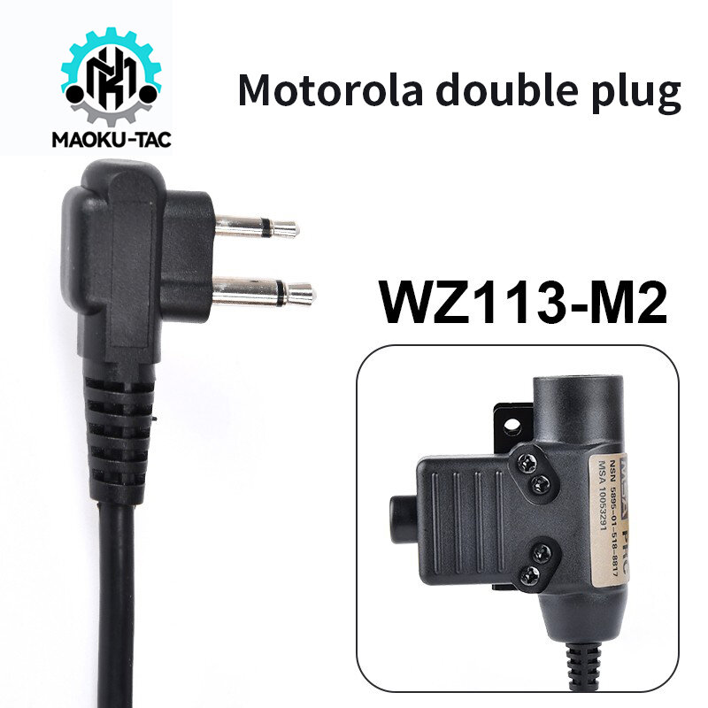 Tactical U94 PTT Headphone Adapter Kenwood Motorola 2 Yeasu Midland Plug Outdoor Communication Headset Intercom Accessories