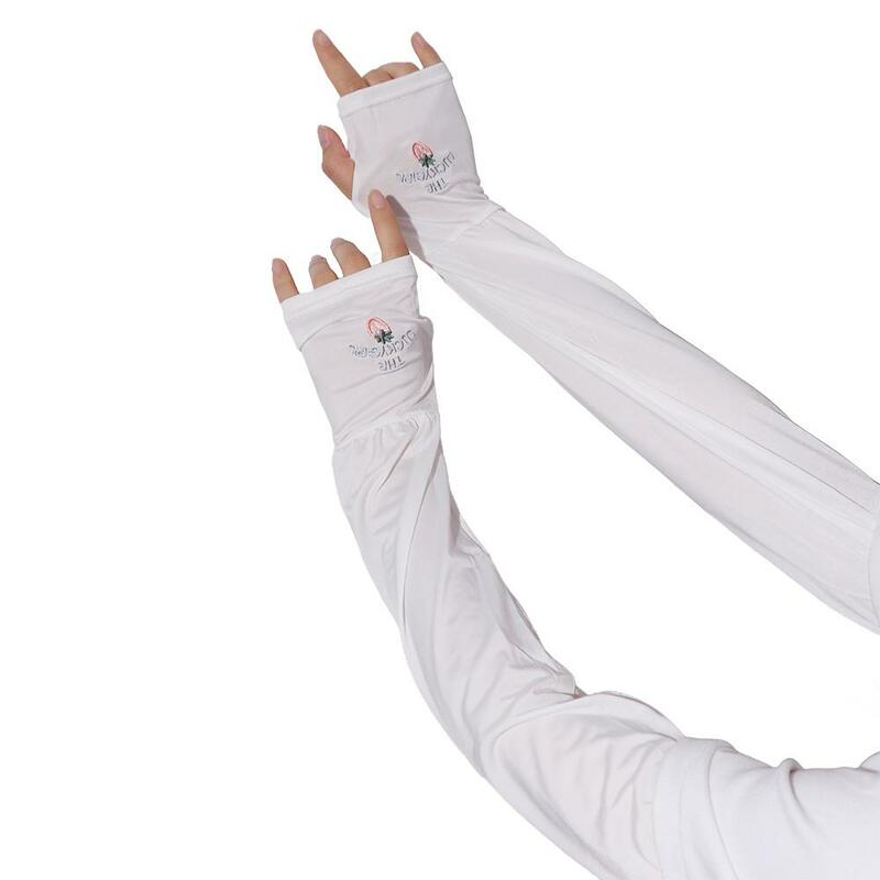 Ice Silk Ice Silk Sleeve Simple Polyester Fibre Sunscreen Long Gloves Cool Loose Arm Sleeves Cover Bicycle
