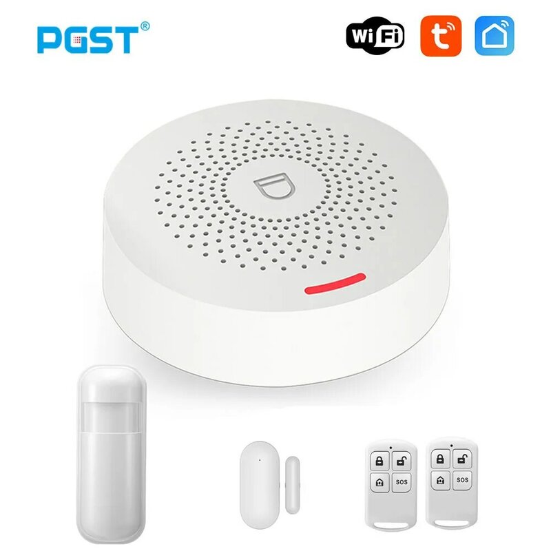 Système d'alarme domestique sans fil Tuya, alarme de sécurité antivol, contrôle d'application Smart Life, Wi-Fi, 433MHz