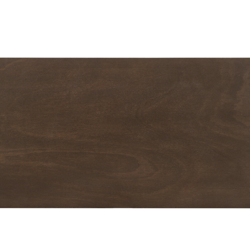 Table d'appoint contemporaine en bois massif, finition charbon de bois, étagère astronomique ouverte, dessus de table plat, table d'appoint 1 pièce