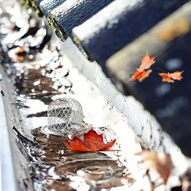 Pelindung daun untuk talang air, 6 buah saringan penyaring aluminium yang dapat diperbesar alat pembersih untuk mencegah penyaring daun puing-puing untuk