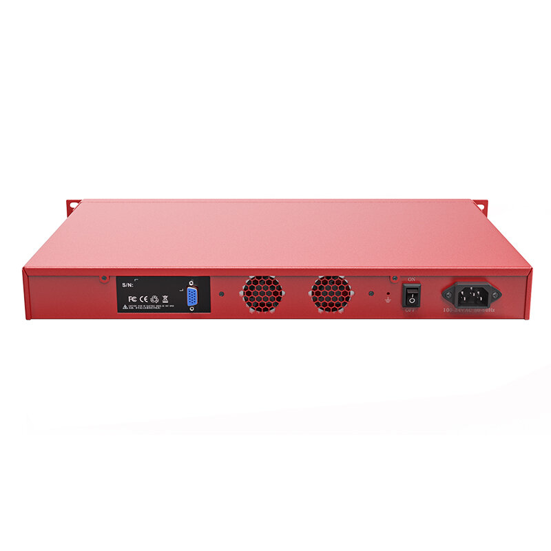 BKHD-Dispositivo de Montagem em Rack 1U Vermelho, Router Firewall, Celeron N5105, 6x2.5G, Ethernet Suitabl, 1338NPe para Segurança de Rede, VPN, SD-WAN, VLAN