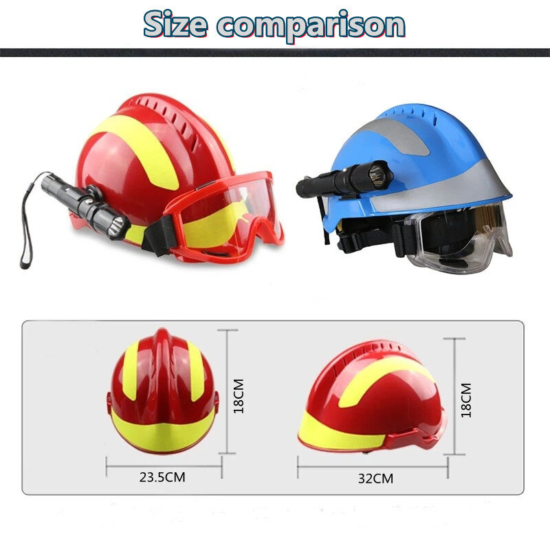 Для F2 защитный спасательный шлем аварийное спасение огонь ABS шлем с налобным фонарем и защитными очками защитный шлем пожарного