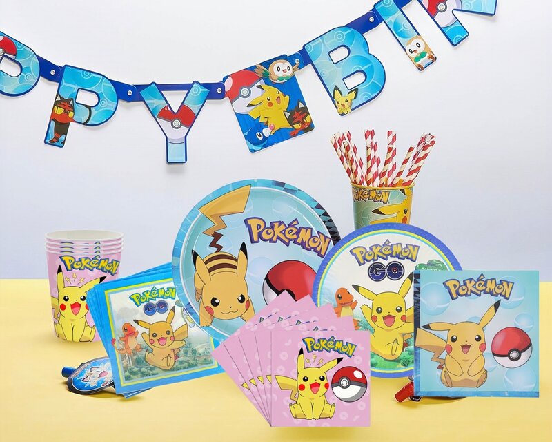 Decoración de fiesta de cumpleaños de Pokémon, vajilla desechable, mantel, taza, plato, servilleta, Pikachu, globos, Baby Shower, suministros de fiesta para niños