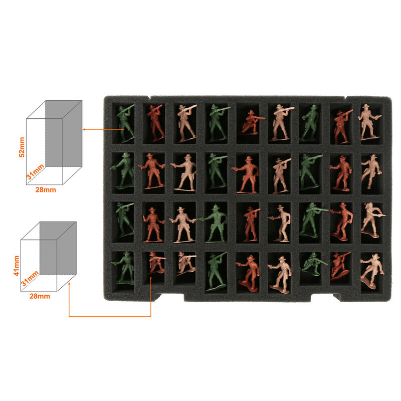 Evemodel Dual-layer Miniature Figurine Suitcase Storage Organizer Carrying Case SN03R