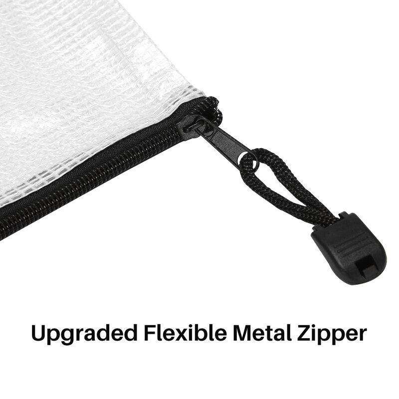 Mesh Zipper File Bags, Jogos de Tabuleiro Sacos De Armazenamento, Material de Escritório Escolar e Viagem, Pacote 18, A5