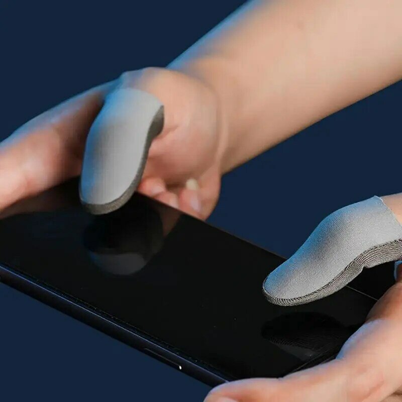 2PCS Gamer Finger Sleeves Sweatproof Anti-slip Gamer Finger Covers Game Accessories Finger Sleeves For Adult Teenagers Men