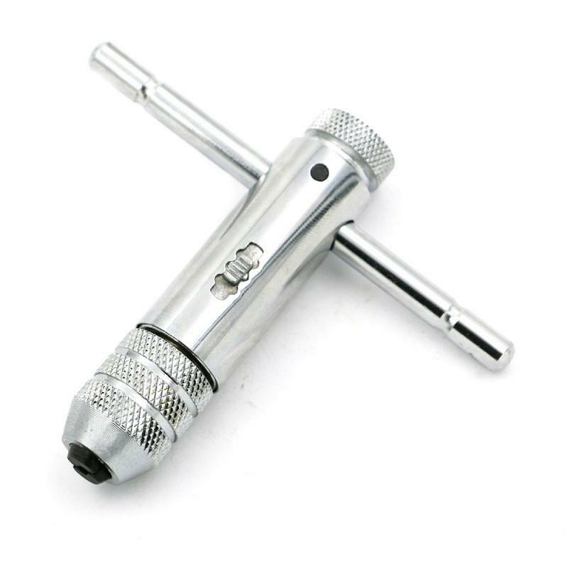 Broca de llave positiva y negativa ajustable, 3mm-8mm, accesorios de grifo de M3-m8, rosca, enchufe métrico, llave de soporte de grifo de trinquete