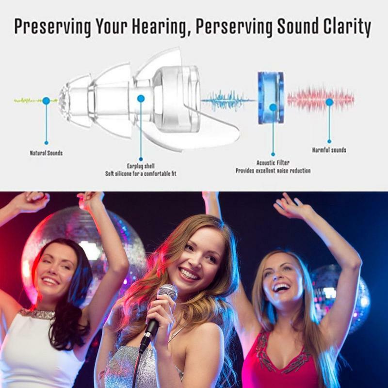 Bouchons d'oreille à réduction de bruit pour concerts, protection auditive, bouchons d'oreille pour musiciens, 23dB