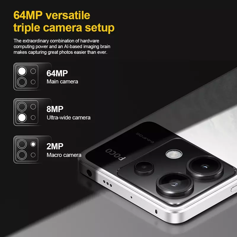X6 poco ทุกรุ่นสมาร์ทโฟน5G NFC 6.67 "120Hz AMOLED Display Snapdragon 7S Gen 2 64MP กล้อง67W เทอร์โบชาร์จ