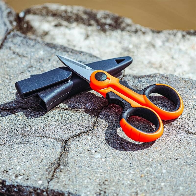 New High Carbon Steel Scissors Household Shears Tools Electrician Scissors Stripping Wire Cut Tools for Fabrics, Paper and Cable