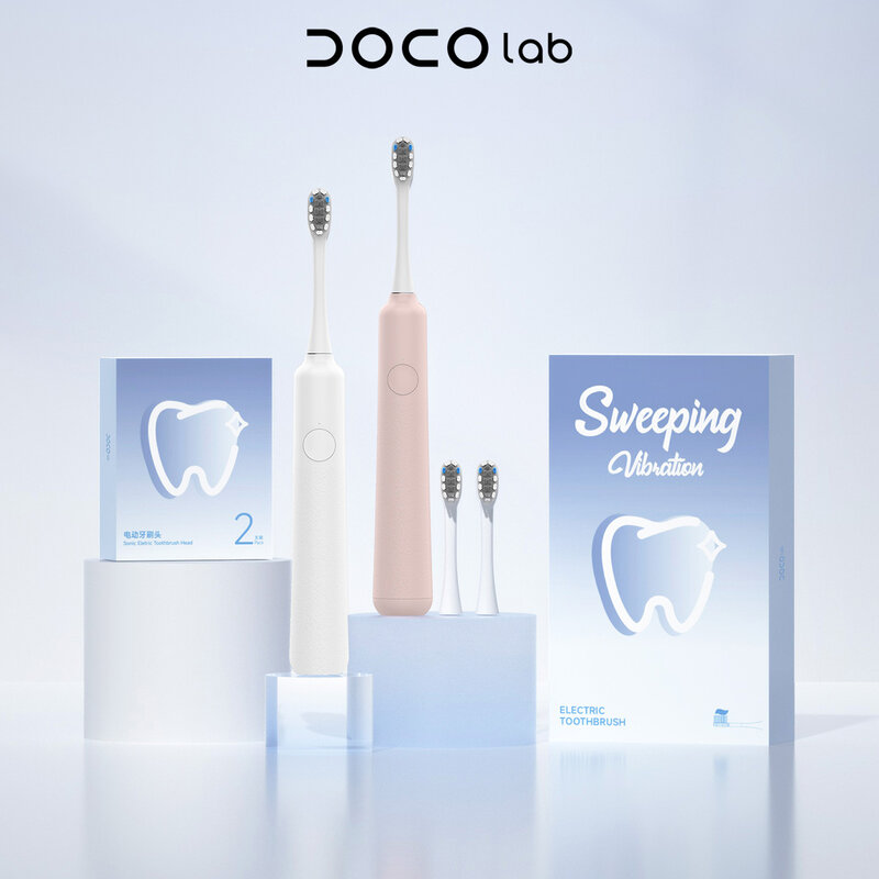 DOCO-Brosse à dents électrique étanche pour adulte, brosse vibrante automatique, mode 3 vitesses, chargement USB, IPX7, 20 degrés